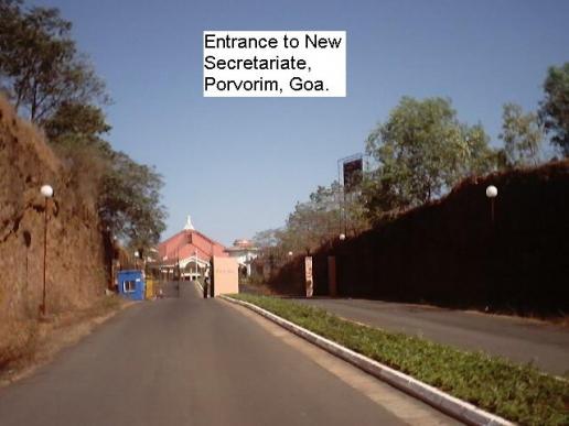 Entrance to new Secretariate at Porvorim at 10 K.m. from hotel