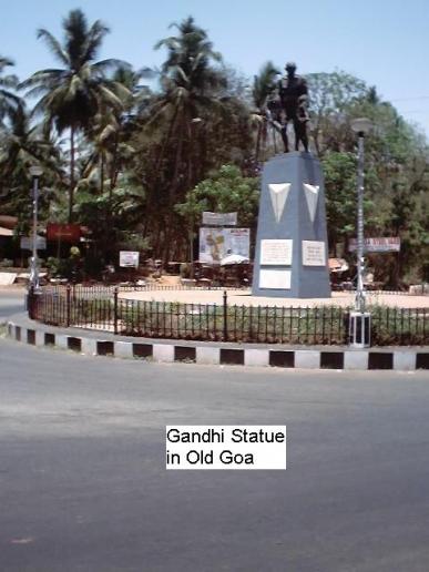 Gandhi statue at Old Goa at 17 K.m. from hotel